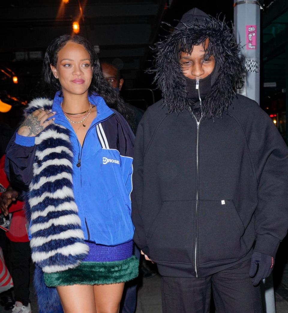 16) Rihanna and A$AP Rocky in New York, January 2022