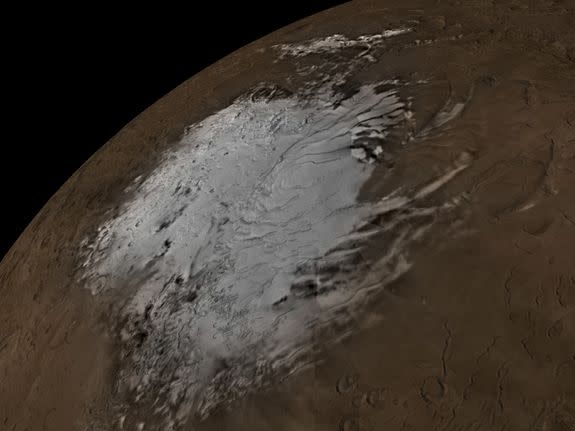 Mars' south pole.