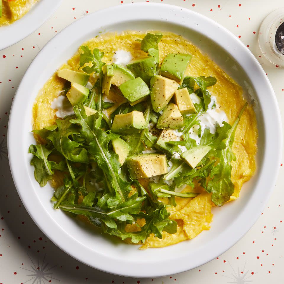 Avocado & Arugula Omelet