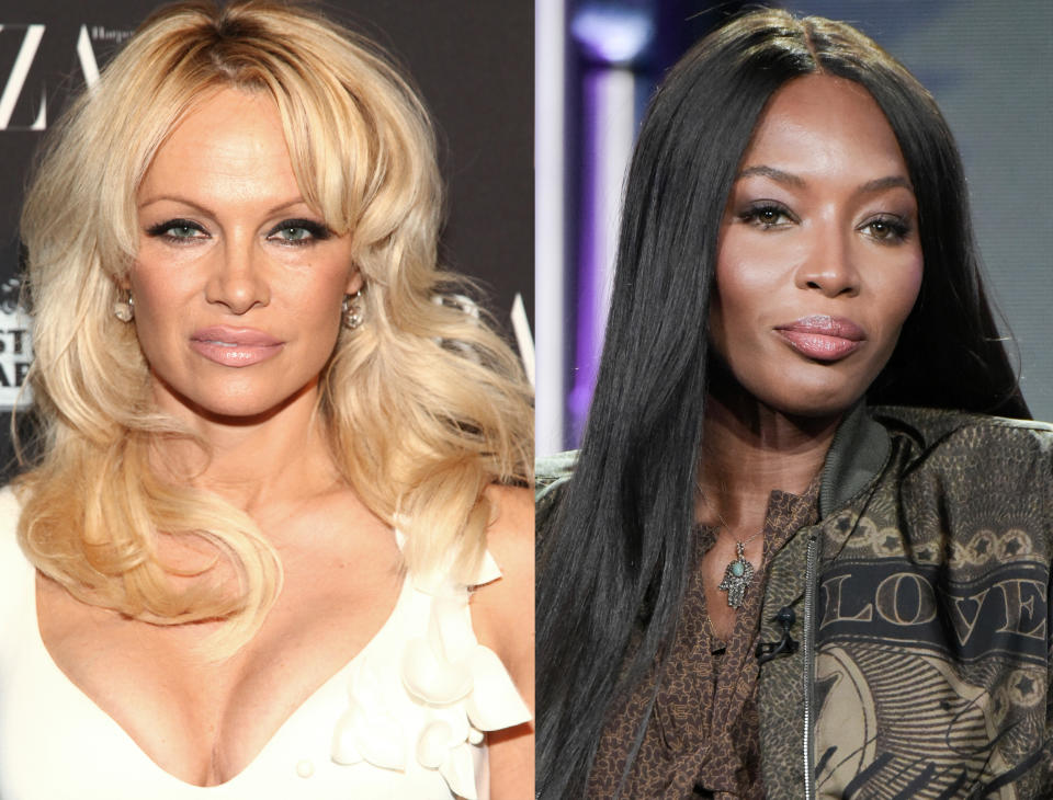 Pamela Anderson kritisiert Naomi Campbell für eines ihrer Outfits. (Bild: AP Photo)