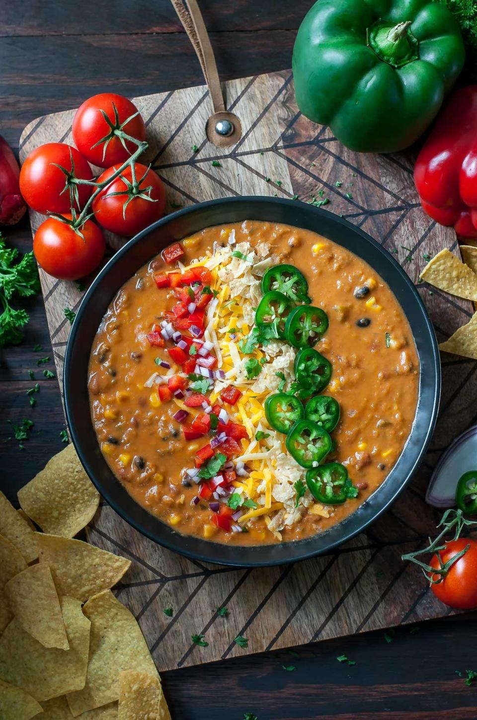 <strong>Get the <a href="https://peasandcrayons.com/2017/02/vegetarian-lentil-tortilla-soup.html" target="_blank">Vegetarian Lentil Tortilla Soup recipe</a>&nbsp;from Peas and Crayons</strong>