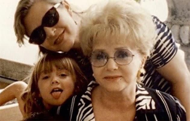 Billie as a child with her mother Carrie and her grandmother Debbie. Source: Instagram