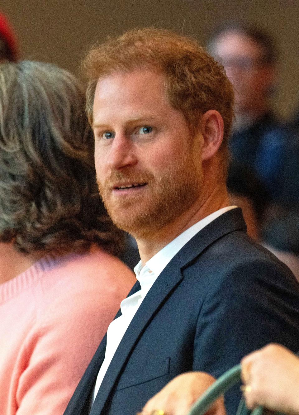 Prince Harry played the role of supportive husband, sitting in the audience for the panel.