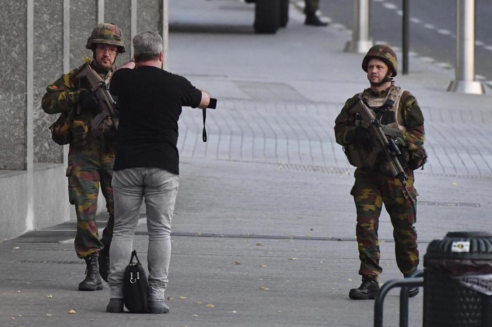 Troops shoot man after Brussels station explosion