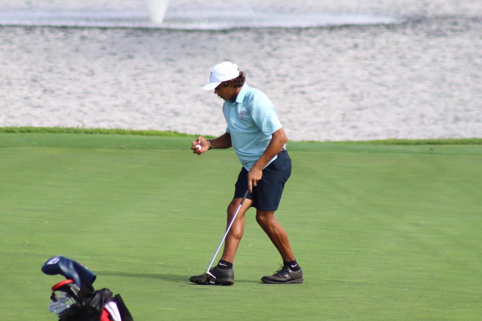 Benjamin freshman Charlie Woods, a spitting image of dad Tiger, competed in his first high school state championship Wednesday. The Buccaneers brought home the fourth state title in school history.