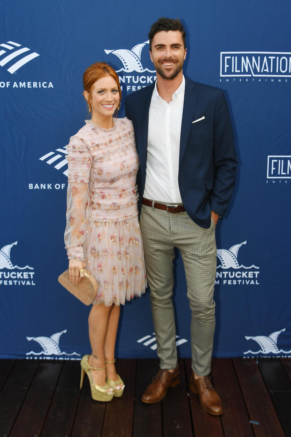 NANTUCKET, MASSACHUSETTS - JUNE 22:  Actress Brittany Snow and  Tyler Stanaland attend the Screenwriters Tribute at Sconset Casino during the 2019 Nantucket Film Festival - Day Four on June 22, 2019 in Nantucket, Massachusetts. (Photo by Nicholas Hunt/Getty Images for the 2019 Nantucket Film Festival )