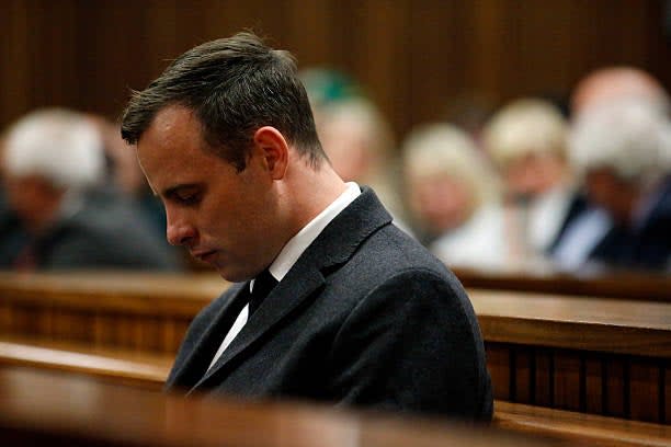 Paralympian athlete Oscar Pistorius guilty of the murder of his girlfriend Reeva Steenkamp (Getty Images)