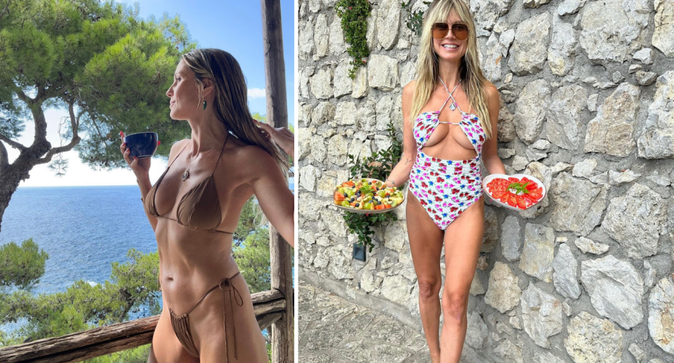 Heidi Klum poses on Instagram in bikinis