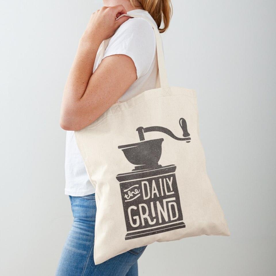 16) Red Bubble THE DAILY GRIND Tote Bag