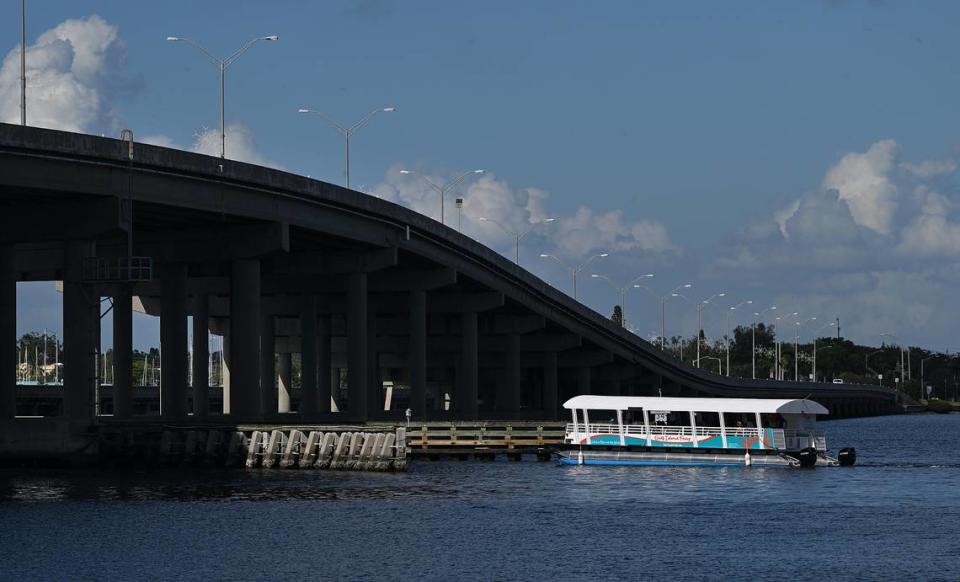 The Gulf Island Ferry fleet of two catamarans were blessed and launched on Monday, Nov. 20, 2023 after a brief ceremony on Bradenton’s Riverwalk. The water taxis to Anna Maria Island will begin for the public on Dec. 8.