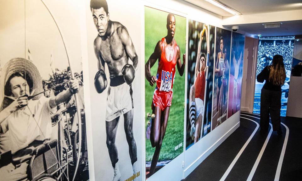 <span>The Olympic Games: Mirror of Societies exhibition at the Shoah Memorial in Paris opens on Friday.</span><span>Photograph: Christophe Petit-Tesson/EPA</span>