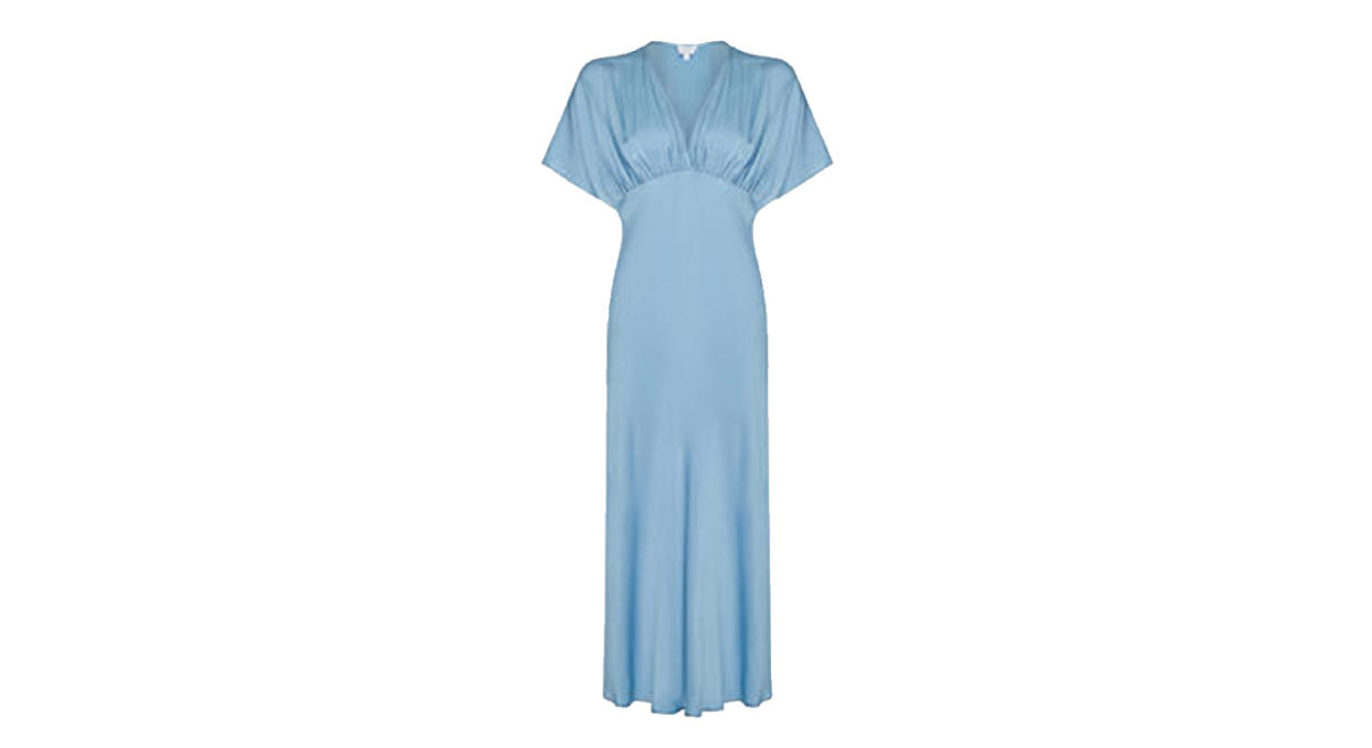 Ghost Bluebell Satin Midi Dress