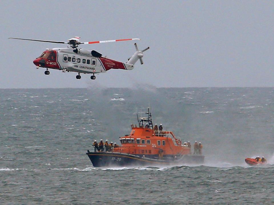 (File photo) A search and rescue helicopter and lifeboats were involved in the operation: PA