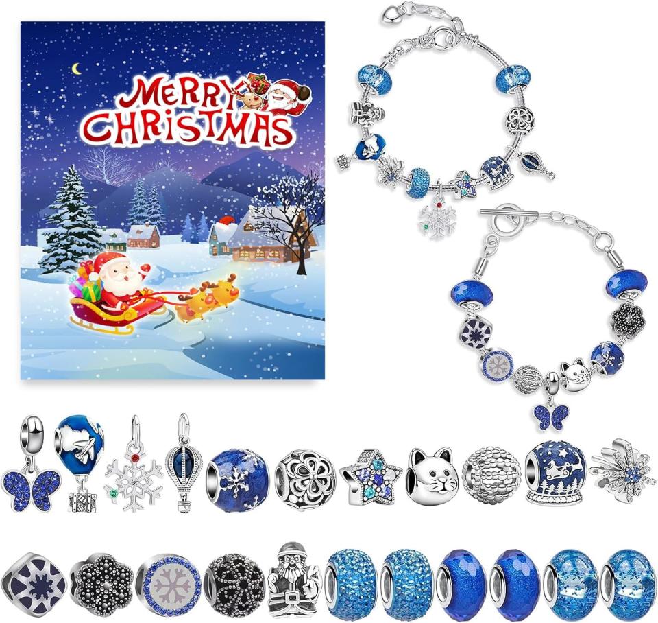 DIY Charm Bracelet Jewelry Making Kit Advent Calendar. Image via Amazon.