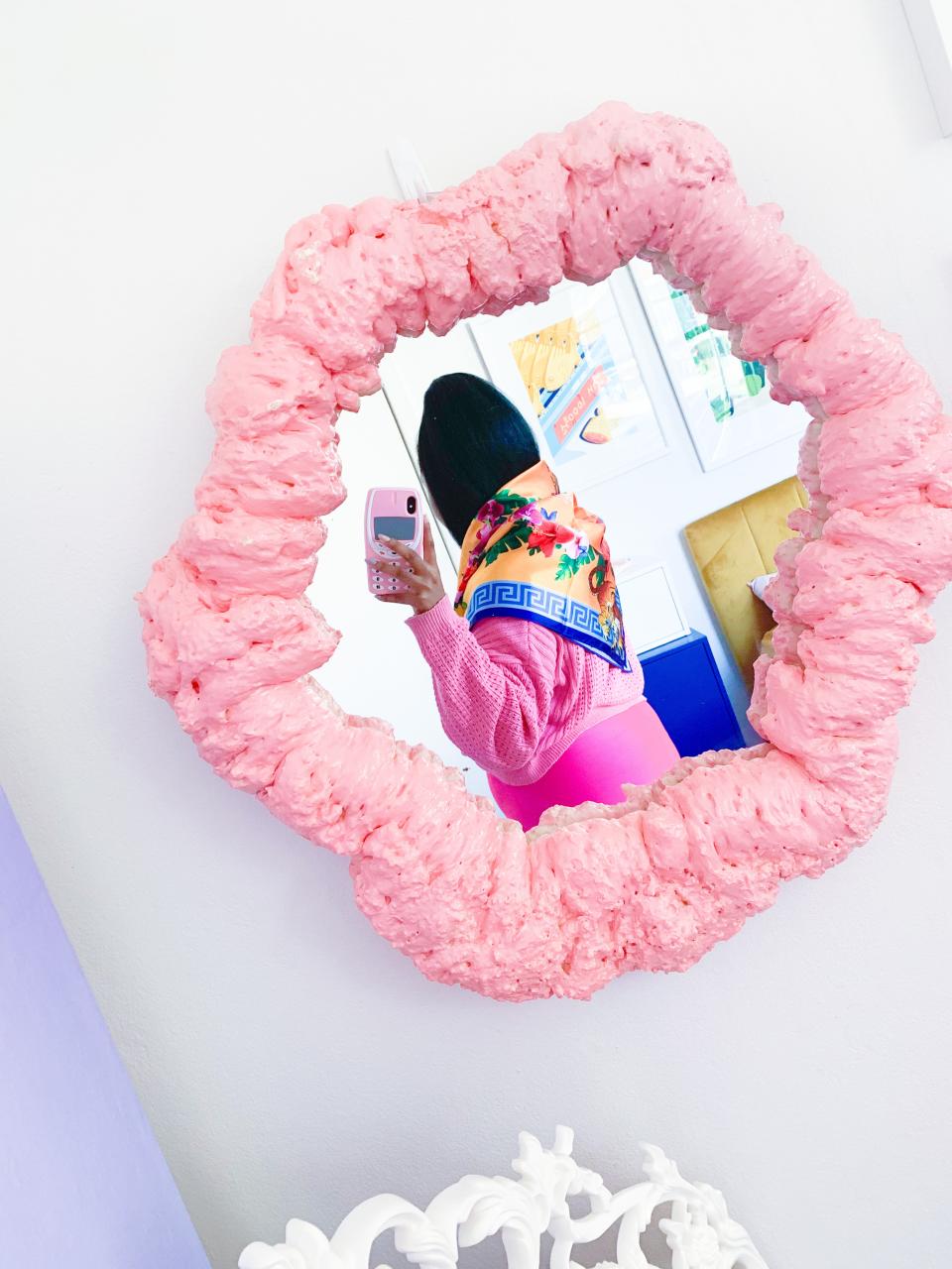 Lillian was inspired by a foam mirror she saw on Anne Johannsen’s feed, so of course she made one herself.