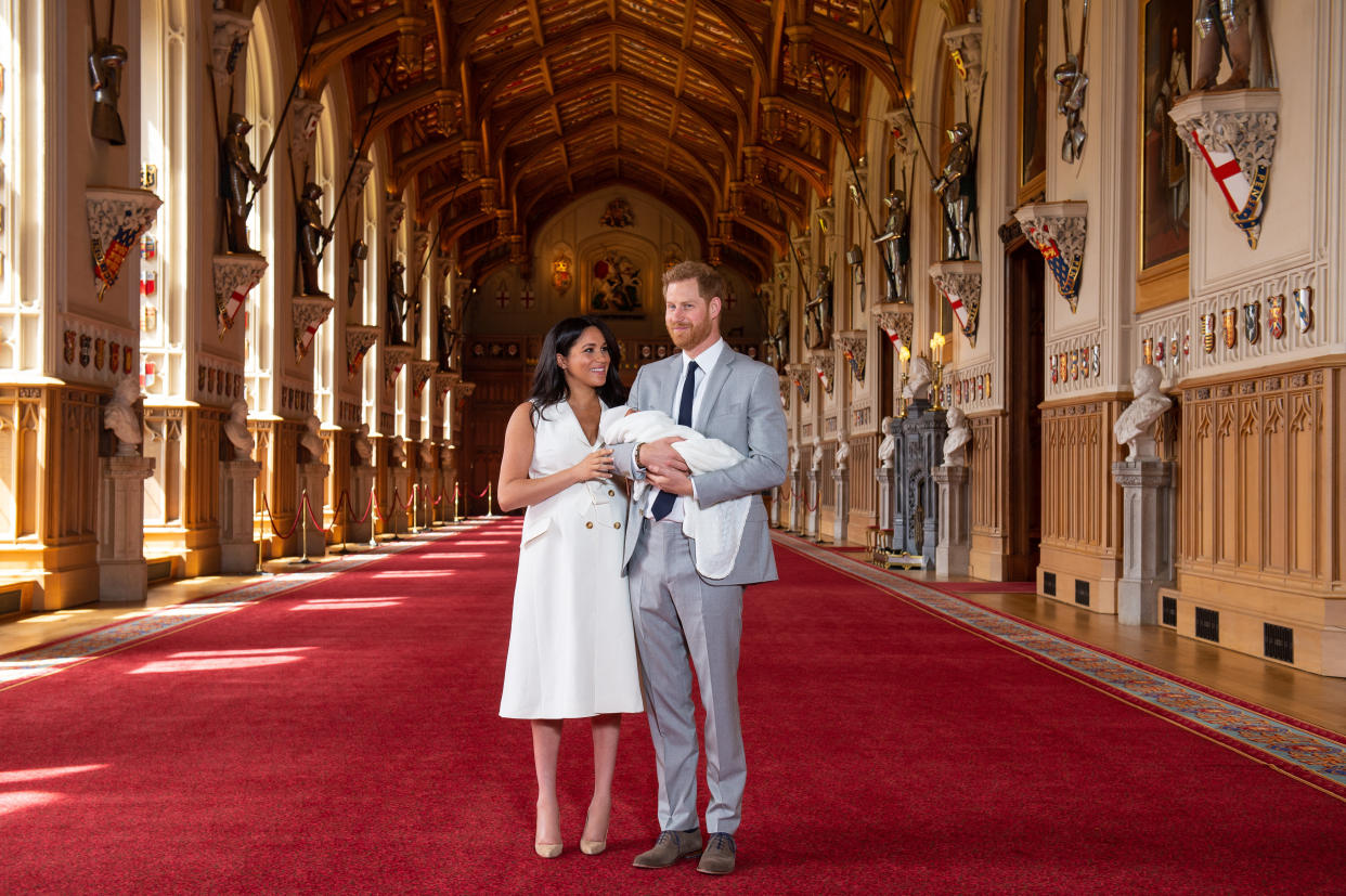 The Duke and Duchess of Sussex with baby Archie at Windsor Castle [Photo: PA]