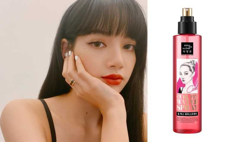 媚尚萱捲翹固定水感噴霧200ml／359元（圖／LISA IG、品牌提供）