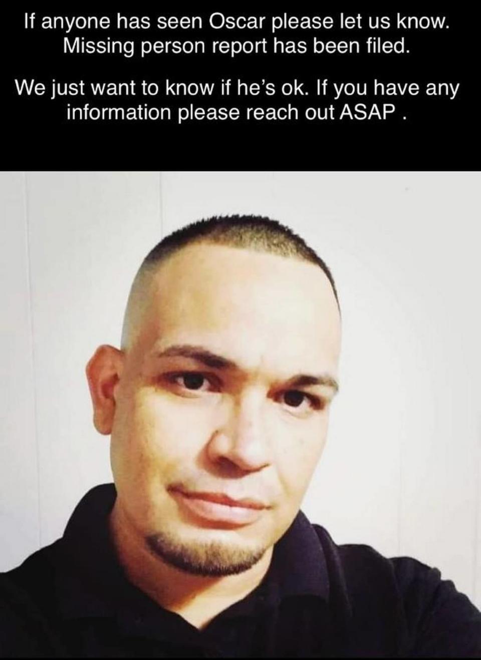 Oscar Munoz’s loved ones posted a plea for help finding him on Facebook in early February.