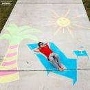 <p>Chalk your way to a sunny day — no matter the weather outside. Create a sunshiny and transporting scene with a palm tree, chaise lounge, fruity drink on a side table, and of course a smiling sun.</p><p><em><a href="https://www.scatteredthoughtsofacraftymom.com/get-creative-10-fun-sidewalk-chalk-ideas/" rel="nofollow noopener" target="_blank" data-ylk="slk:Get the tutorial from Scattered Thoughts of a Craft Mom »;elm:context_link;itc:0;sec:content-canvas" class="link ">Get the tutorial from Scattered Thoughts of a Craft Mom »</a></em></p>