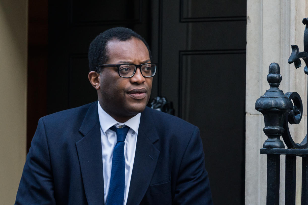 LONDON, UNITED KINGDOM - FEBRUARY 06, 2020: Minister of State for Business, Energy and Clean Growth Kwasi Kwarteng leaves 10 Downing Street in central London after attending a Cabinet meeting on 06 February, 2020 in London, England.- PHOTOGRAPH BY Wiktor Szymanowicz / Barcroft Media (Photo credit should read Wiktor Szymanowicz/Barcroft Media via Getty Images)