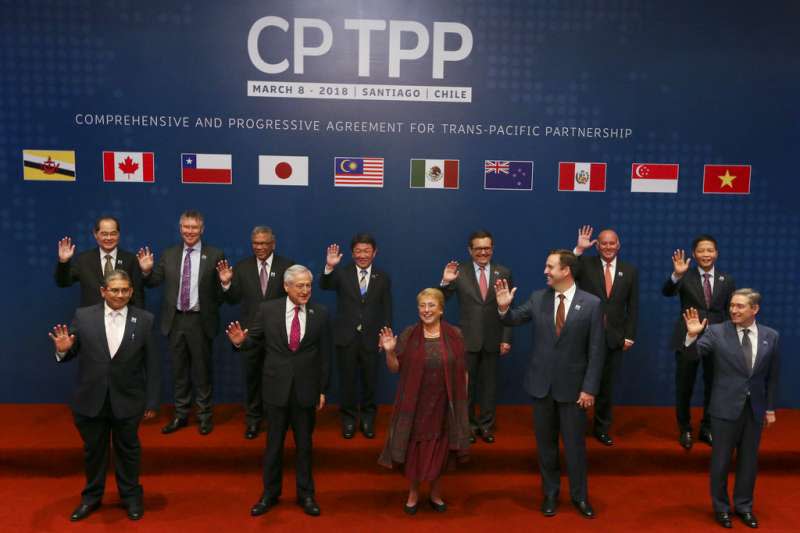 跨太平洋夥伴全面進展協定（CPTPP）11個會員8日在智利聖地牙哥簽署協定。（美聯社）