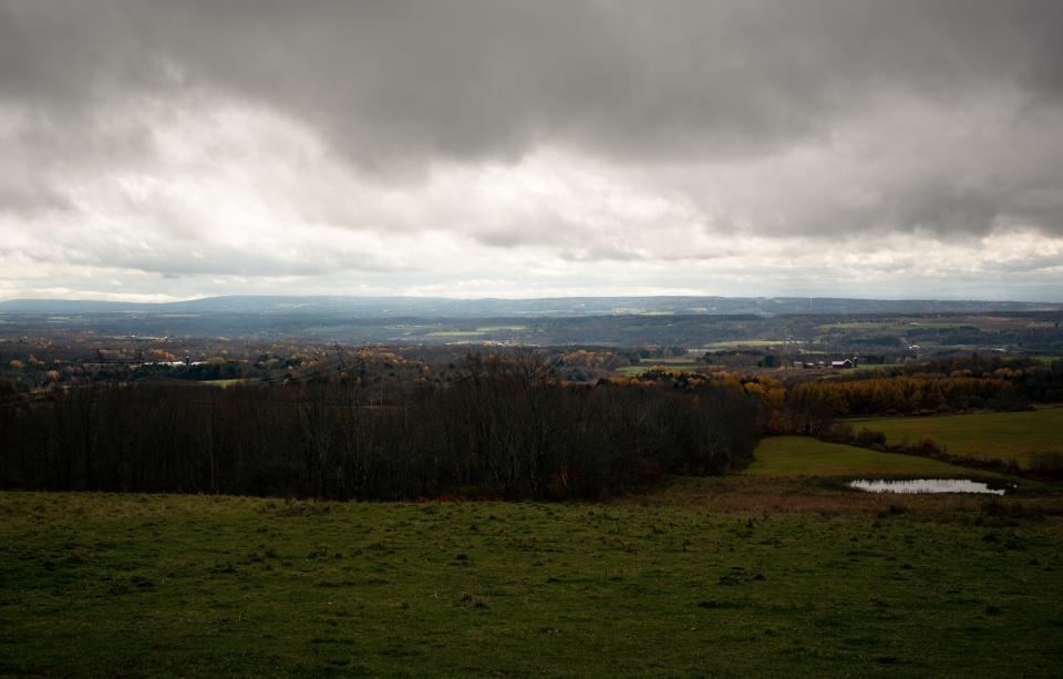 A view of Ben Simons' farmland atop of Starr Hill in Remsen, NY. He was approached by a land agent interested in leasing acres of Simons’ land to build an array of solar panels to convert the sun’s energy into electricity and deliver it to the state’s electrical grid.