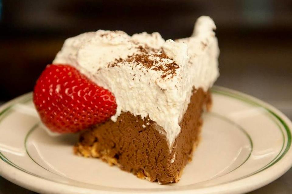 Chocolate pie at the Monument Cafe in Georgetown.