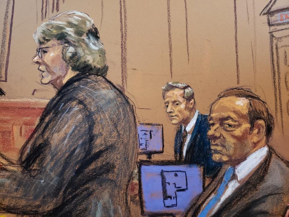 <div class="inline-image__caption"><p>Lawyer Jennifer Keller speaks during opening statements in the sex abuse trial of actor Kevin Spacey.</p></div> <div class="inline-image__credit">Jane Rosenberg</div>