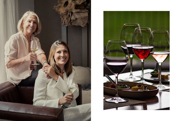 <p>Courtesy of Susana Balbo</p> From left: Winemaker and hotelier Susana Balbo (left) and her daughter, Ana Lovaglio Balbo; a tasting of Susana Balbo wines.