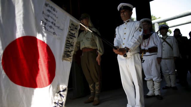 Honoring Japan's war dead—and provoking China's public—at the Yasukuni Shrine in Tokyo in August.