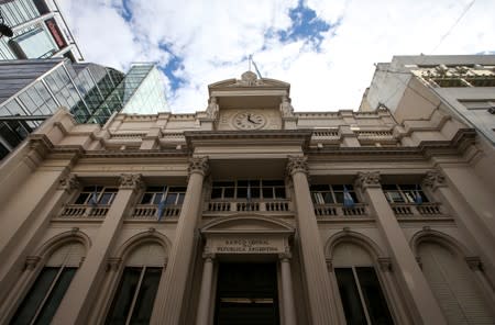 Argentina's Central Bank facade, in Buenos Aires