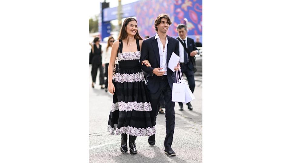 couple attending fashion show 