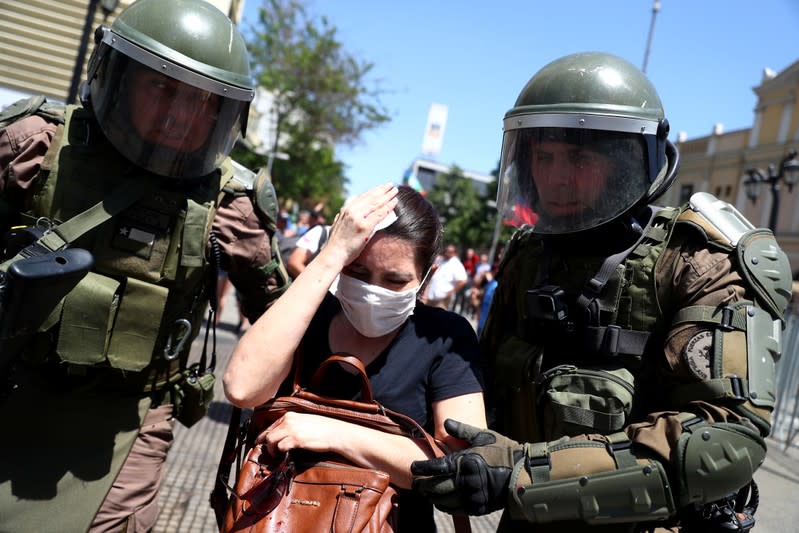 Protest against Chile's government in Santiago