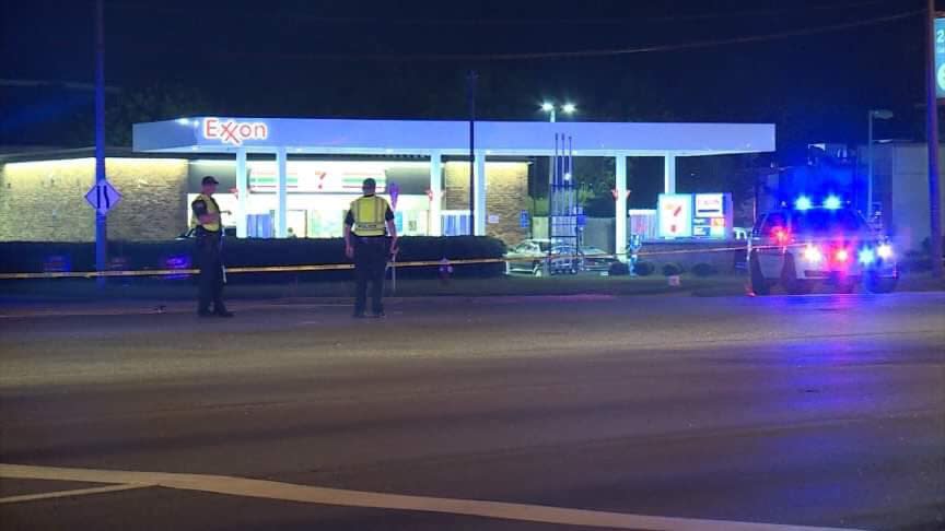 Police investigate a deadly auto-pedestrian accident on July 14, 2019. WAVY Photo
