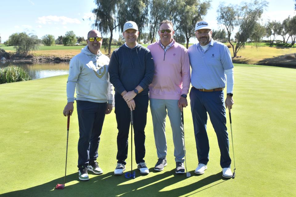 Mark Campbell, Mike Walton, Jonathan Gist and Jeff Fortson compete at Xavier College Preparatory High School's 15th annual Fairway to Heaven golf tournament on Feb. 2, 2024.