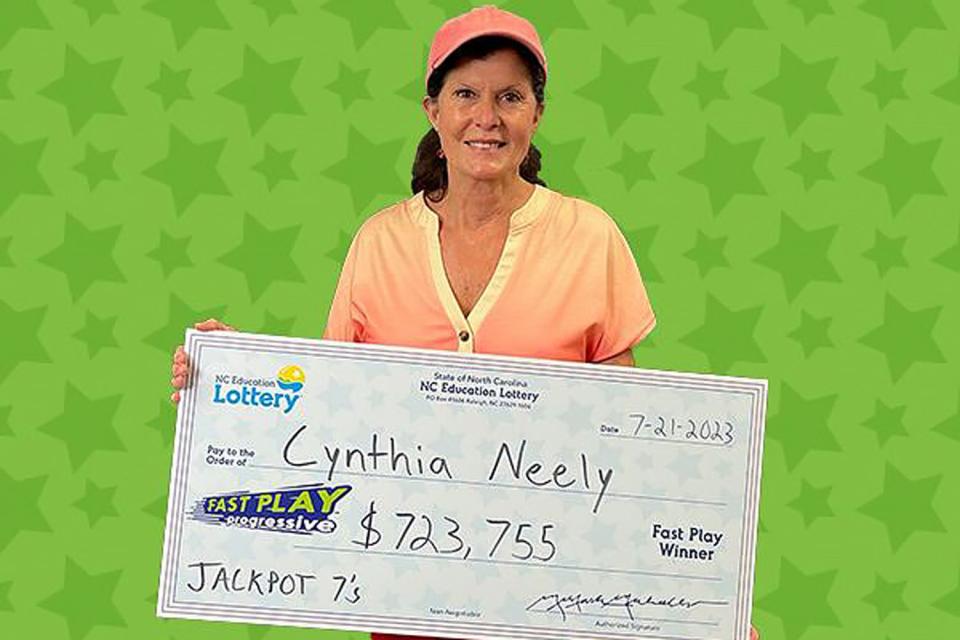 <p>N.C. Education Lottery</p> A North Carolina woman won a "life-changing" $723, 755 lottery jackpot.