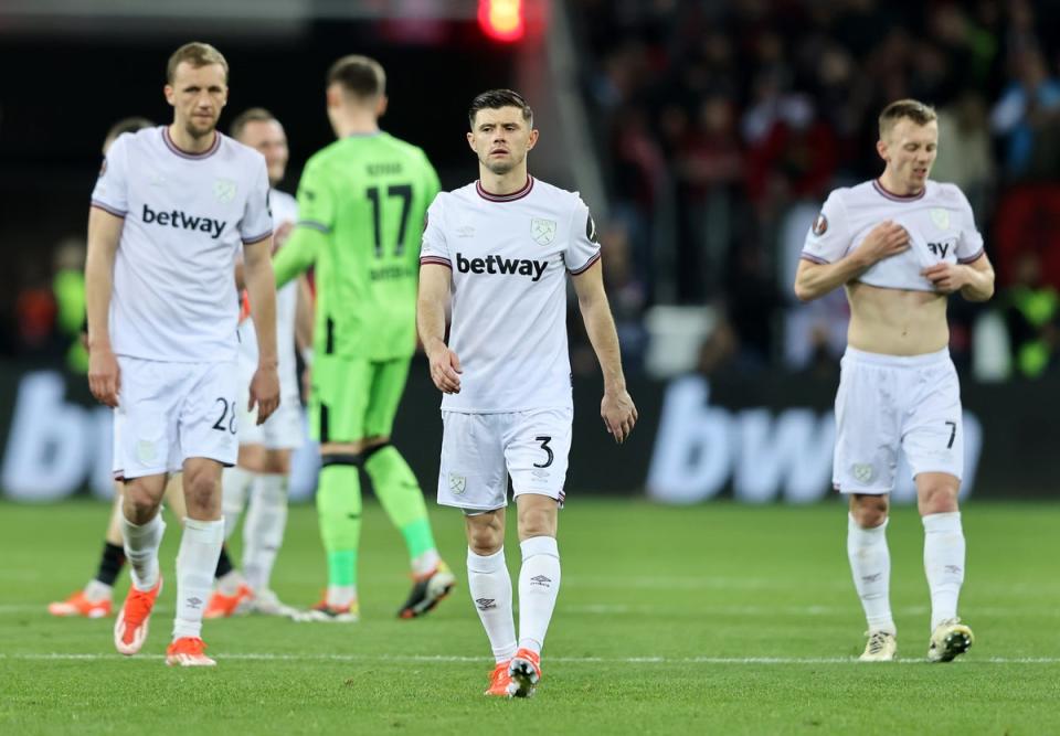 Mountain to climb: West Ham have it all to do against Bayer Leverkusen next week (Getty Images)
