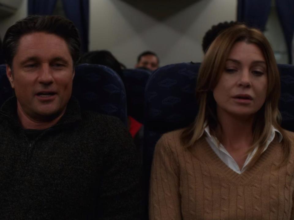 Martin Henderson and Ellen Pompeo on "Grey's Anatomy."