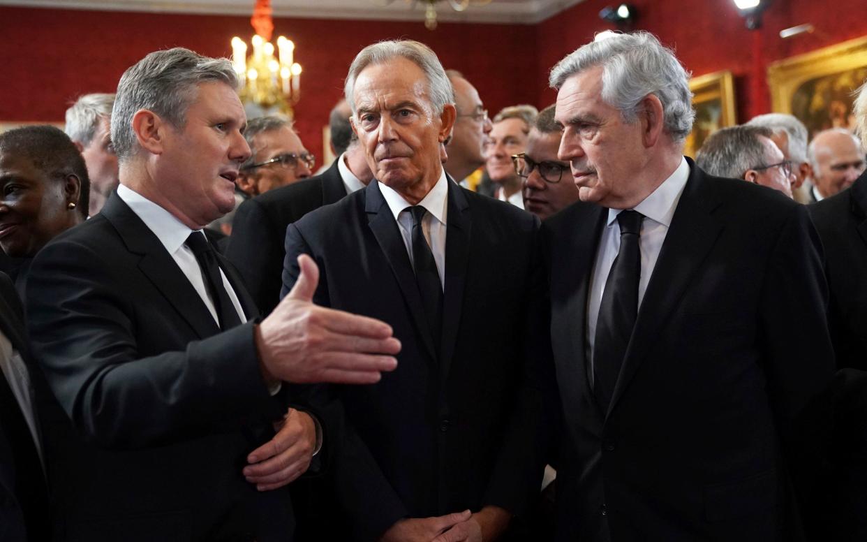 Keir Starmer with Tony Blair and Gordon Brown in 2022