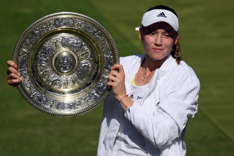 Wimbledon champion Elena Rybakina is in action on the opening day (AFP via Getty Images)