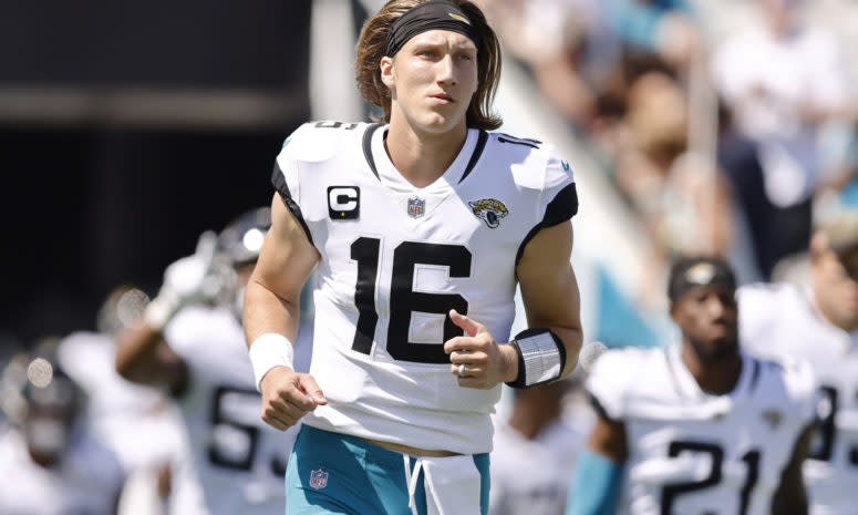 Jaguars quarterback Trevor Lawrence on Sunday.