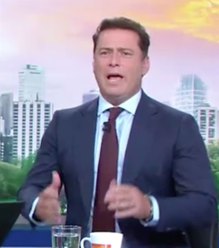 Karl Stefanovic looking animated on the Today show