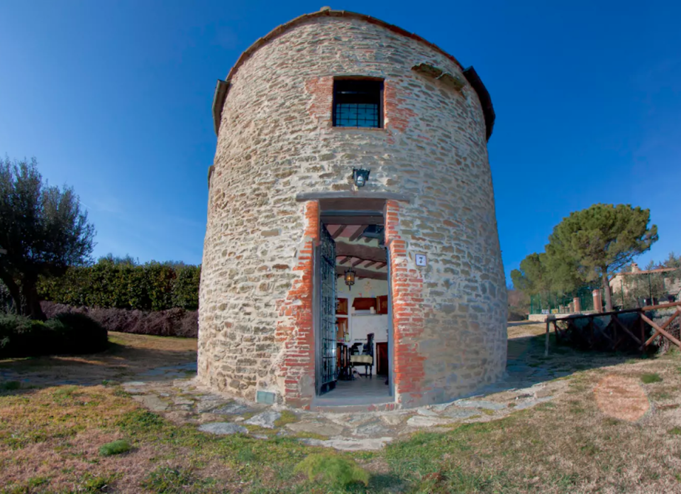 <body> <p>Converted from an abandoned stable, this tower for two in scenic Umbria has been updated with modern amenities, such as electricity and central heating. The accommodations include a bedroom, bath, and kitchen, while outdoors a pool, <a rel="nofollow noopener" href=" http://www.bobvila.com/slideshow/12-backyard-updates-you-can-do-in-a-day-50125??bv=yahoo" target="_blank" data-ylk="slk:private garden;elm:context_link;itc:0;sec:content-canvas" class="link ">private garden</a>, and pergola immerse guests in the simple beauty of the Italian countryside.</p> <p><strong>Related: <a rel="nofollow noopener" href=" http://www.bobvila.com/slideshow/16-iconic-american-homes-torn-down-before-their-time-50540?#.WD-oSqIrKRs?bv=yahoo" target="_blank" data-ylk="slk:16 Iconic American Homes Torn Down Before Their Time;elm:context_link;itc:0;sec:content-canvas" class="link ">16 Iconic American Homes Torn Down Before Their Time</a> </strong> </p> </body>