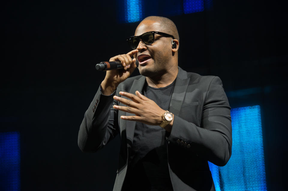 Taio Cruz performs on stage during Radio City Summer Live 2015 at Echo Arena on July 18, 2015 in Liverpool, England.  (Photo by Ollie Millington/Redferns)