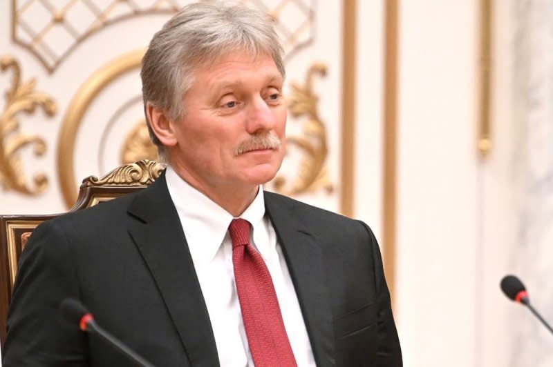 Russia's Defense Ministry said Monday it would launch tactical nuclear drills with Kremlin spokesman Dmitry Peskov citing comments by Emmanuel Macron about sending Western troops to Ukraine. File Photo by Kremlin Pool/UPI