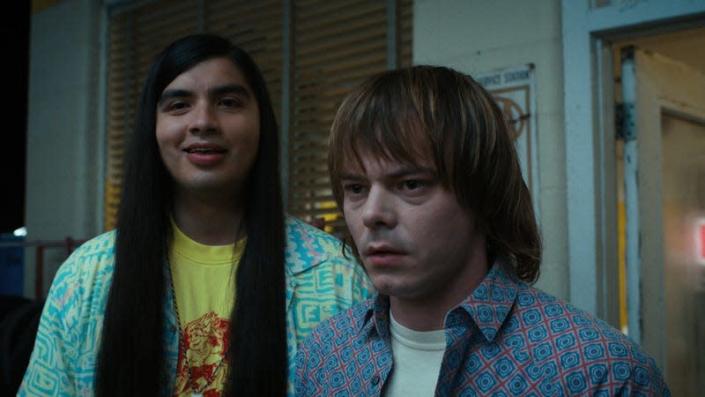 Eduardo Franco and Charlie Heaton, briefly glimpsed in the most recent season of Stranger Things