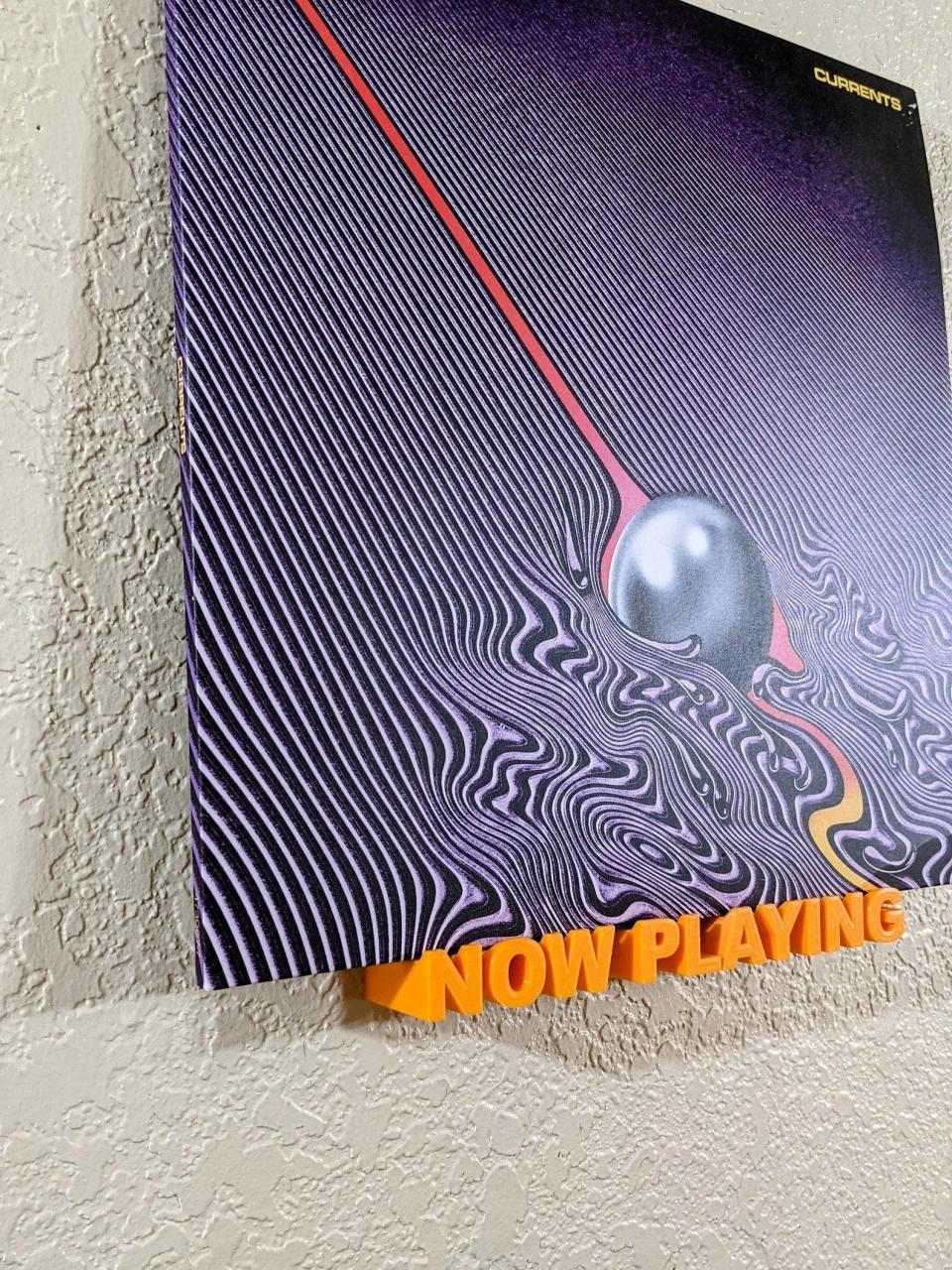 'Now Playing' Wall Mounted Record Display Shelf