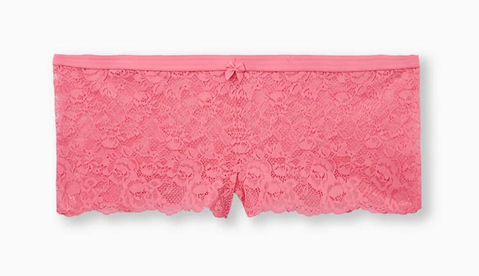 So you can be pretty in pink under your clothes too.<br /><br /><strong>Promising review:</strong> "This color pops and stands out so much. The fit and material is super comfortable and easy to wear all day long." &mdash; <a href="https://go.skimresources.com?id=38395X987171&amp;xs=1&amp;xcust=HPSexyIntimates607ef2bfe4b03c18bc29f88c&amp;url=https%3A%2F%2Fwww.torrid.com%2Fproduct%2Fpink-lace-cheeky-panty%2F13972455.html" target="_blank" rel="noopener noreferrer">MISSYC116</a><br /><br /><strong>Get them from Torrid for <a href="https://go.skimresources.com?id=38395X987171&amp;xs=1&amp;xcust=HPSexyIntimates607ef2bfe4b03c18bc29f88c&amp;url=https%3A%2F%2Fwww.torrid.com%2Fproduct%2Fpink-lace-cheeky-panty%2F13972455.html" target="_blank" rel="noopener noreferrer">$20.50</a> (available in sizes M-6XL).</strong>