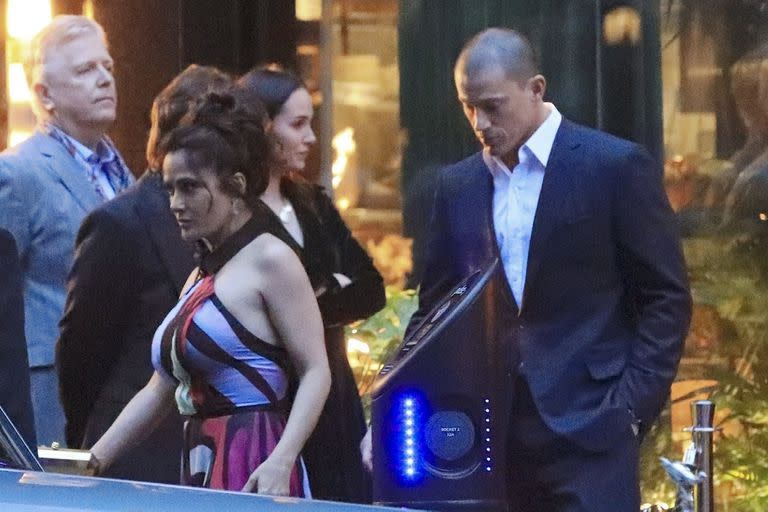 Salma Hayen y Channing Tatum lucen espléndidos en el rodaje de  Magic Mike 3 en Londres