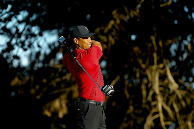 Woods struggled off the tee on his comeback to the PGA Tour at Torrey Pines